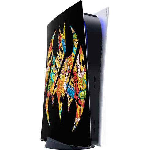 DC Comics Batman Silhouette Logo Vintage Pattern PS5 Digital Edition Console Skin